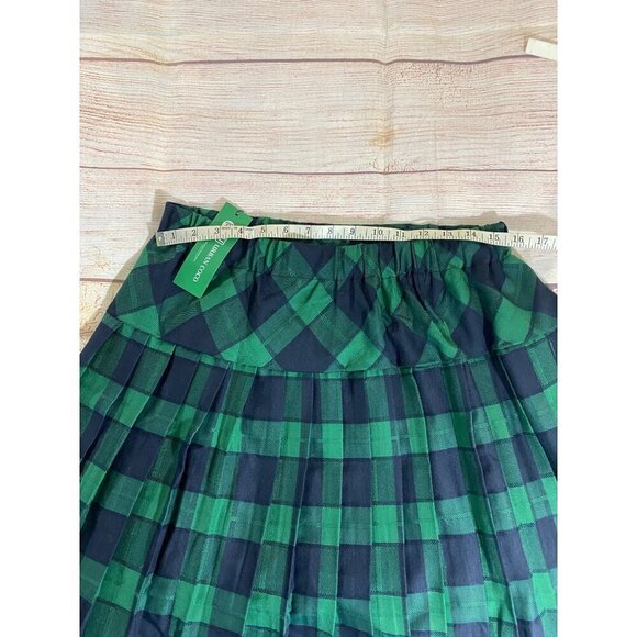 NWT Urban Cocoa Women's Green Tartan Plaid Mini Skirt - 2XL - Picture 5 of 11